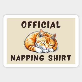 Napping shirt cat Magnet